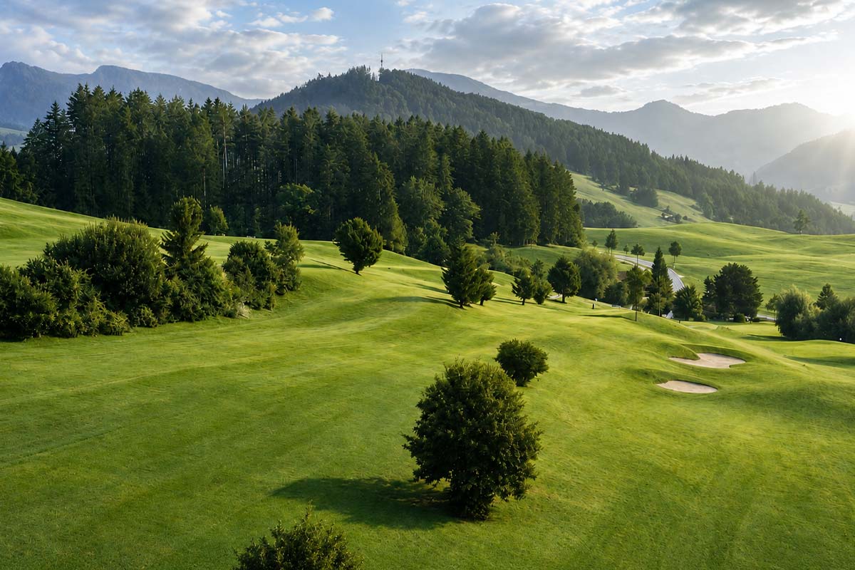 Allgaeuer Bergwald Chalets Aktivitaeten Golfplatz Oberstaufen
