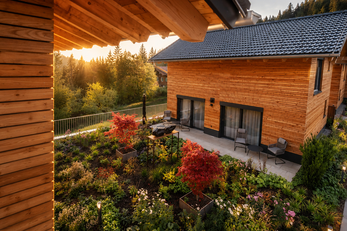 Allgaeuer Bergwald Chalets Aussenansicht